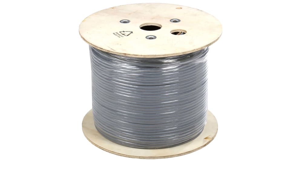 RS PRO, 305m Cat6, Grey, F/UTP Shielded, Unterminated PVC Sheath | RS