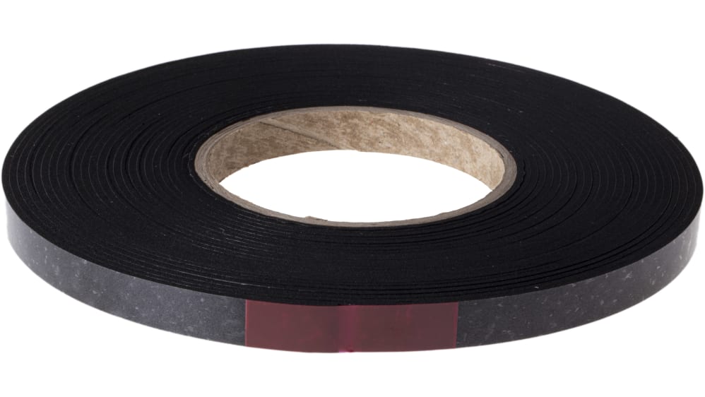 RS PRO PVC Schaumstoff Klebeband, Schwarz, Stärke 2mm, 12mm x 10m