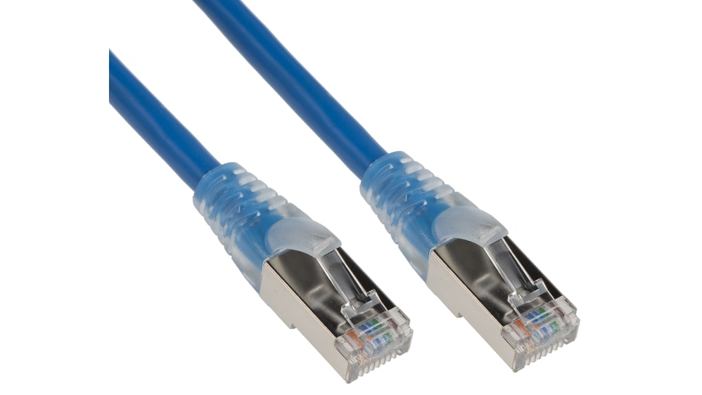 RS PRO Cat5e イーサネットケーブル, 5 m, 青 RJ45 オス RJ45 オス, F