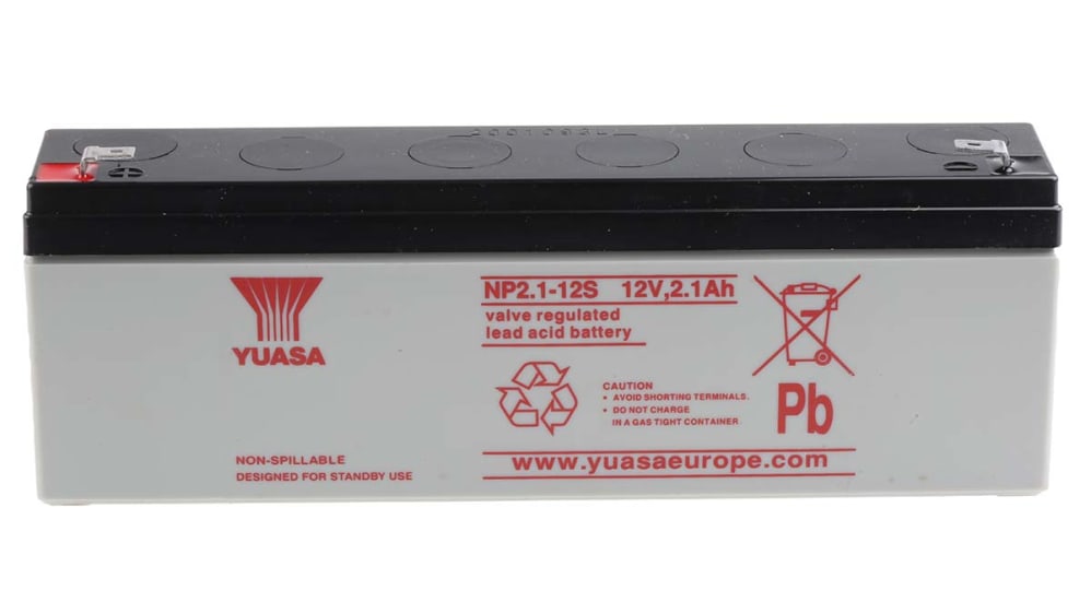 Batteria al piombo sigillata Yuasa, 12V, 2.1 Ah, 178 x 34 x 64mm
