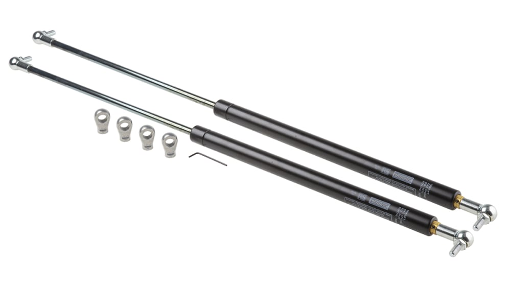Spactz Lot De 2 Vérins à Gaz Universels 400mm 300N - Supports Amortis Pour Coffre, Capot Et Trappe