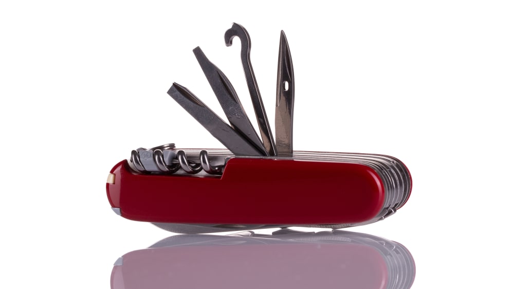 16795 Swiss Army Knife, Swiss Army Knife Swiss Champ Straight, Multitool  Knife, 91mm Closed Length, 185g, 736-024