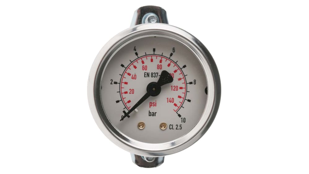 Manometro per Sospensioni Pneumatiche Manometro per Pressione Dell'aria 0 a 10 Bar con Coperchio Trasparente per Scatole Strumenti Apertura 52 Mm (12V (350 ‑030‑011