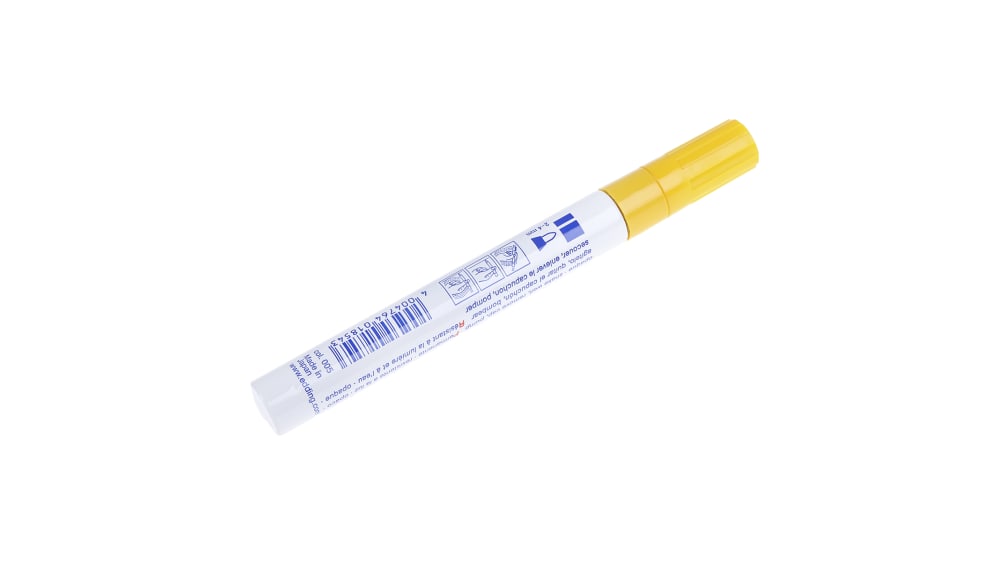 750-005, Edding Yellow 2 → 4mm Medium Tip Paint Marker Pen for use with  Glass, Metal, Plastic, Wood