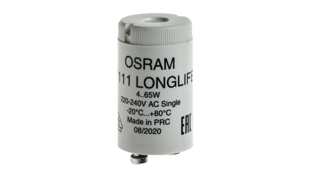 Osram ST 151 LONGLIFE Leuchtstofflampen Starter 2-polig, 4 bis 22 W / 230  V, Ø 21.5mm x 35 mm