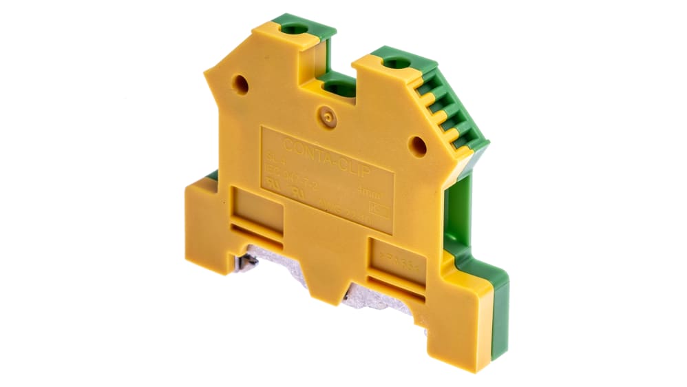 39×50. RS PRO 2-Way Top Hat Earth Terminal Block, 4mm², 22 → 11 AWG Wire