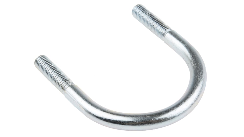 RS PRO Rund Rundstahlbügel U-Schelle 40mm M12, Ø 12mm x 75mm 