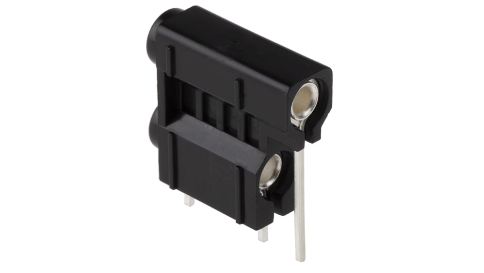 RS PRO Black Female Test Socket, 4 mm Connector, 10A, 50V, Silver Plating RS PRO Black Female Test Socket, 4 mm Connector, 10A, 50V, Silver Plating
