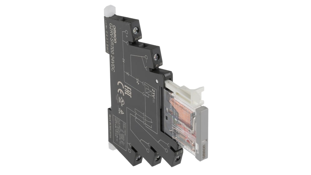 G2RV-SR700 DC24 | Omron DIN Rail Power Relay, 24V dc Coil, 6A