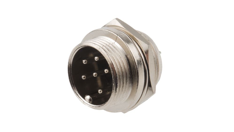 RS PRO オス 丸型コネクタ, 6極, Miniature ソケット, パネル取り付け
