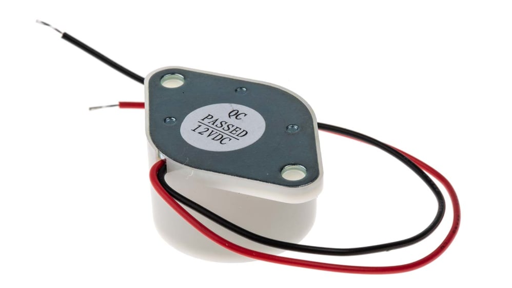 16mm, Electro-magnetic Buzzer, 12V, 40mA, 98dB, non-self drive