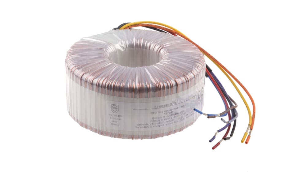 RS PRO トロイダルトランス,1次：2 x 115 V ac,2次：2 x 24 V ac 250