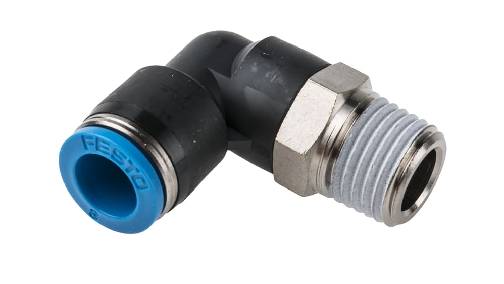 QSL-1/4-8 | Festo QS Series Elbow Threaded Adaptor, R 1/4 Male to