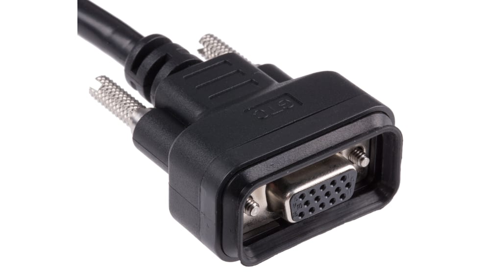 InLine VGA-kabel – HD15 Mannelijk Naar Mannelijk, 0,3 Meter, Zwart, Met Dubbele Afscherming