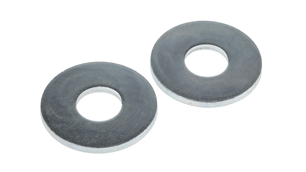 RS PRO Unterlegscheiben für M16 Schrauben Glanzverzinkt Flach-, 4mm x 18mm  x 48mm, Stahl