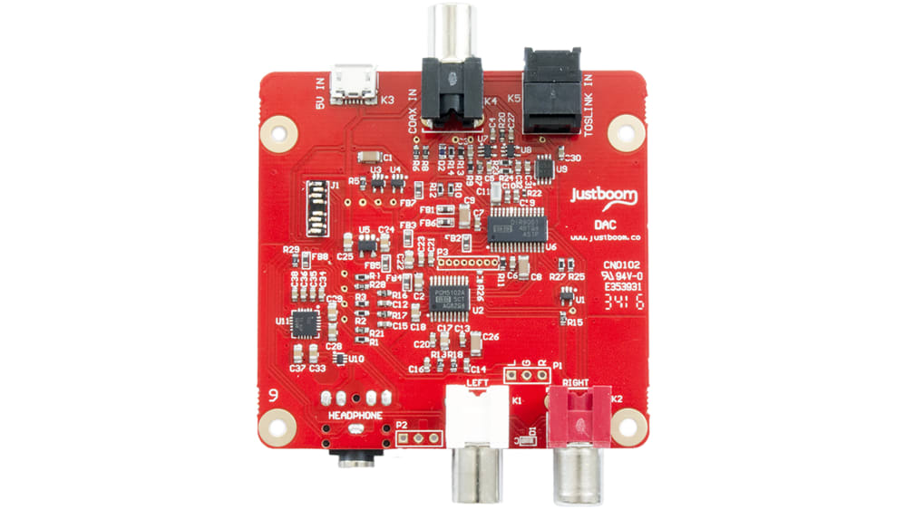 Pi Supply Raspberry Pi アドオン, JustBoom 24 ビット DAC アドオン 