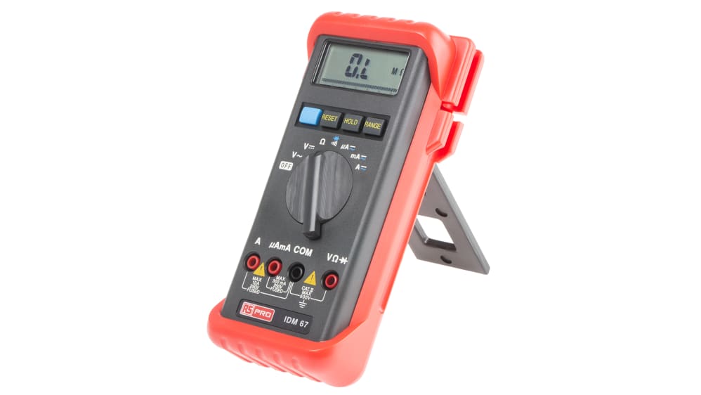 RS PRO IDM67 Handheld Digital Multimeter 10A dc Max, 600V ac Max