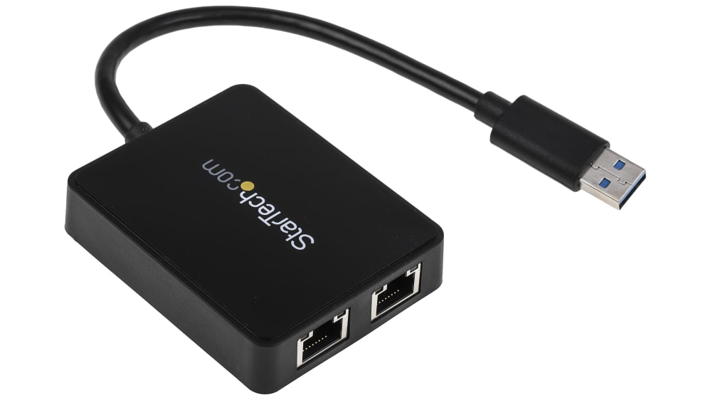 StarTech.com 2 Port USB Adapter USB 3.0 to RJ45 10/100/1000Mbit/s Network Speed RS