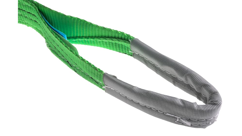 RS PRO, RS PRO 1m Green Lifting Sling Round, 2t, 729-2975