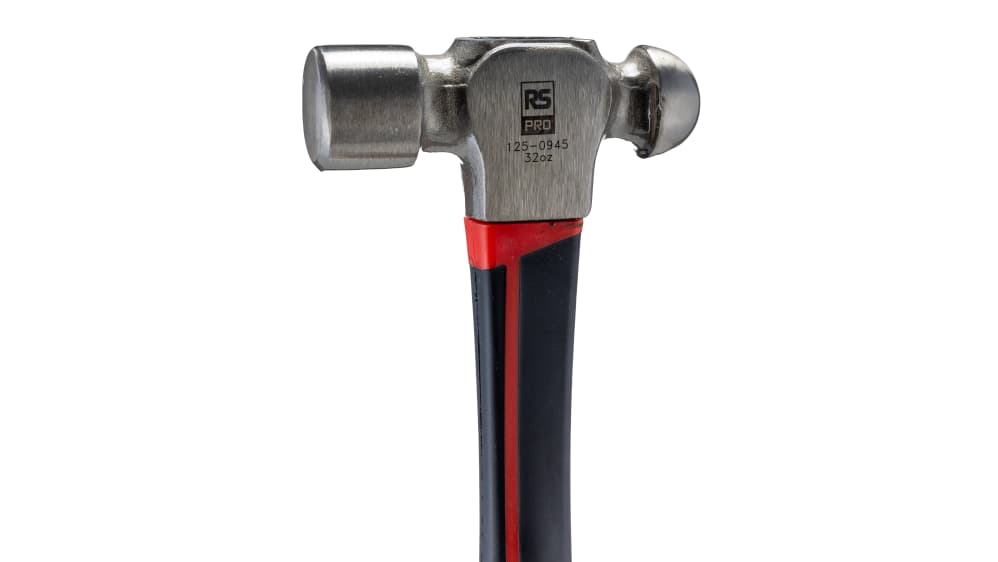 RS PRO Carbon Steel Head Ball-Pein Hammer with Fibreglass Handle