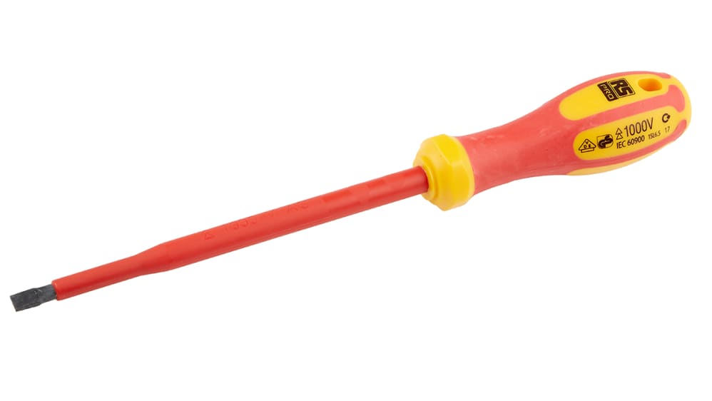 IDEAL Plastic Handle Insulated 1/4-in Slottedhead Screwdriver IDEAL Plastic Handle Insulated 1/4-in Slottedhead Screwdriver