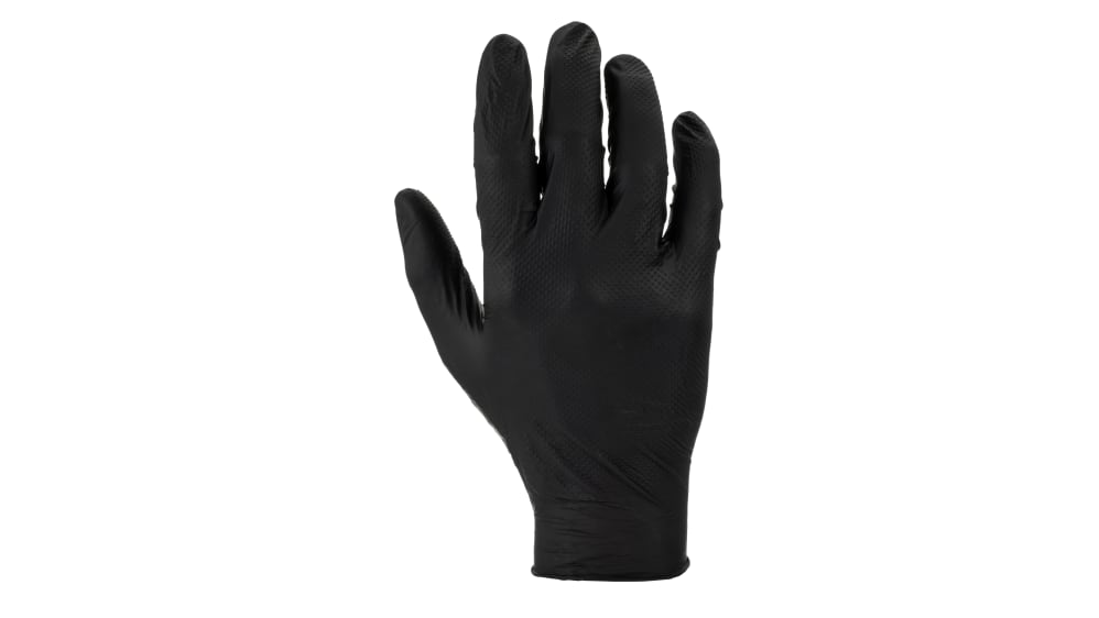 100 GUANTES DESECHABLES DE NITRILO-NEGRO L