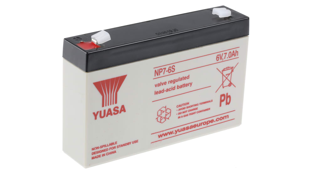 Batterie au plomb étanche Yuasa 6V 4Ah cyclique Code commande RS