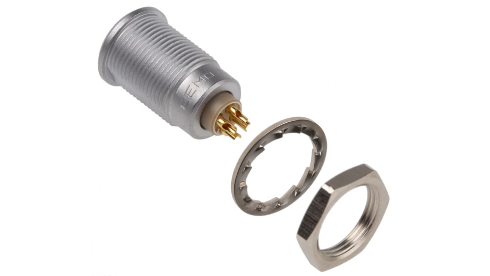 EGG.0B.304.CLL | LEMO メス 丸型コネクタ, 4極, パネルマウント | RS