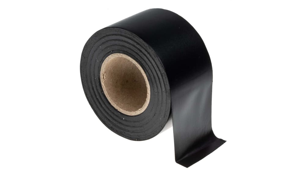 RS PRO Black PVC Electrical Tape, 38mm x 20m