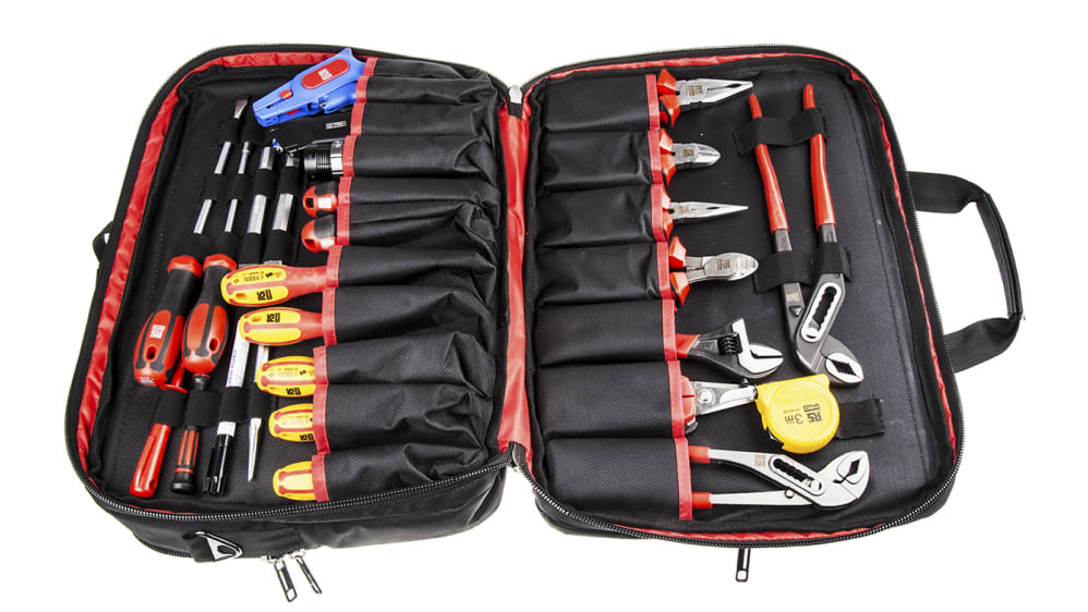 RS PRO 32 Piece Electricians Tool Kit with Case, VDE