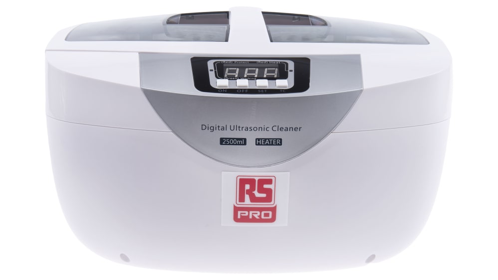 RS PRO - 1368566 - Digital Ultrasonic Cleaner 600mL Capacity 35W Heater  Power 35W Ultrasonic - RS