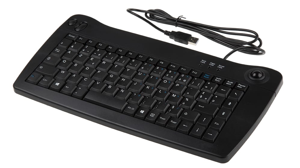 Logitech Tastatur AZERTY Kabelgebunden Schwarz USB, 450 x 155 x 23.5mm