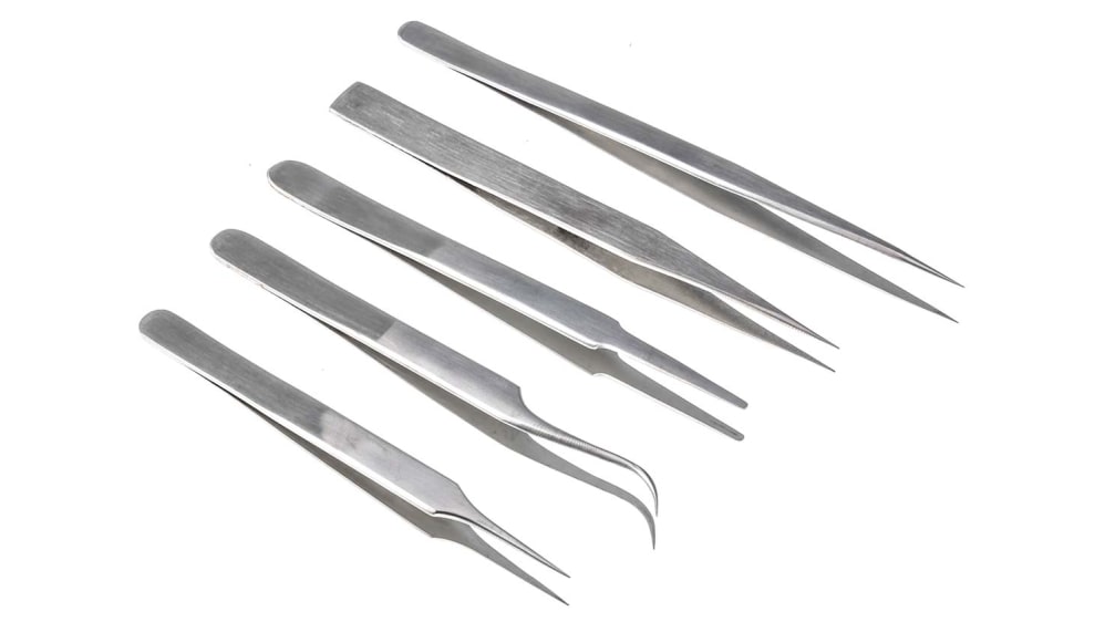 RS PRO Stainless Steel, Tweezer Set | RS