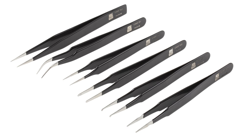 RS PRO ピンセットセット, ステンレス鋼 | RS