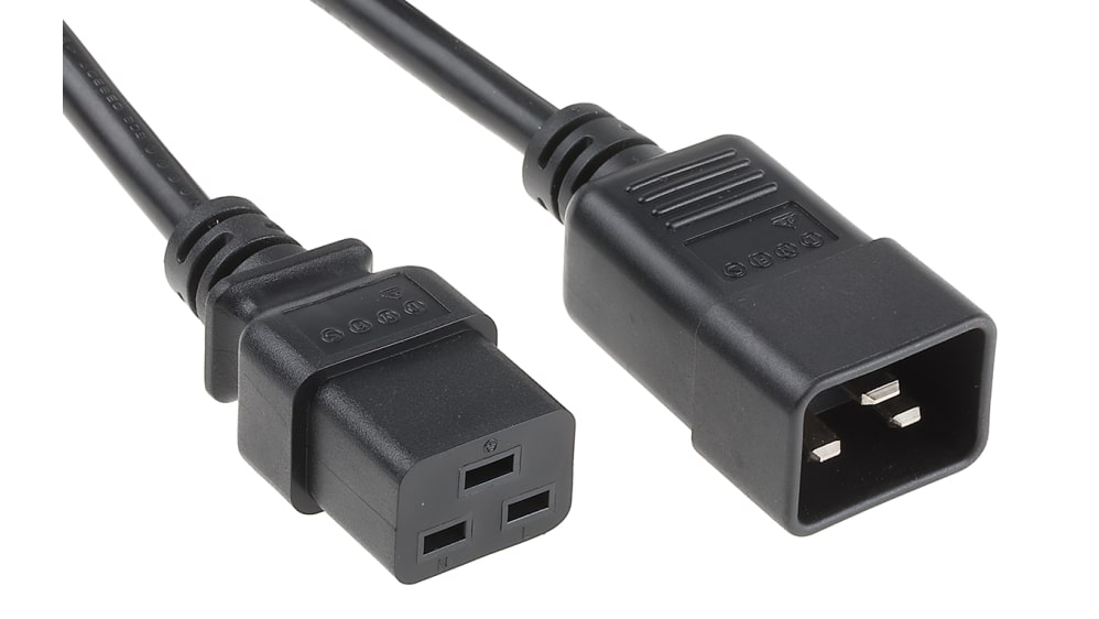 プルートLove RS PRO Straight to Straight Power Cord, 1.5 m Black Polyvinyl