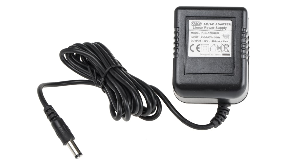 RS PRO AC-Adapter AC/AC-Adapter 5W, 230V ac, 12V ac / 400mA, EU-Netzstecker