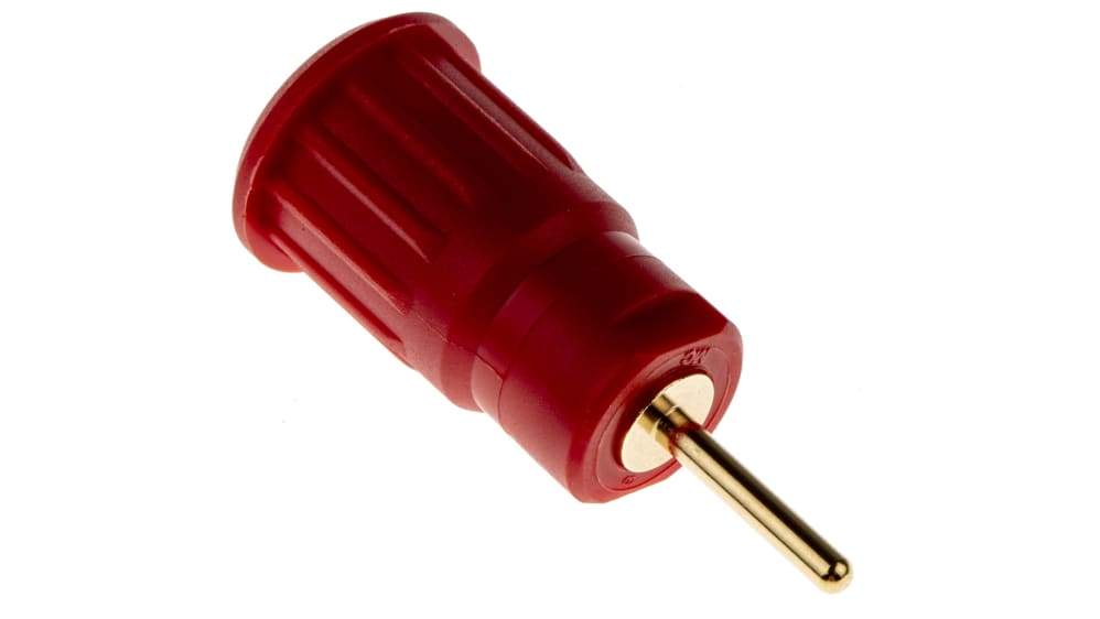 Conector banana hembra Hembra, 24A, 1000V, Contacto Oro, Rojo