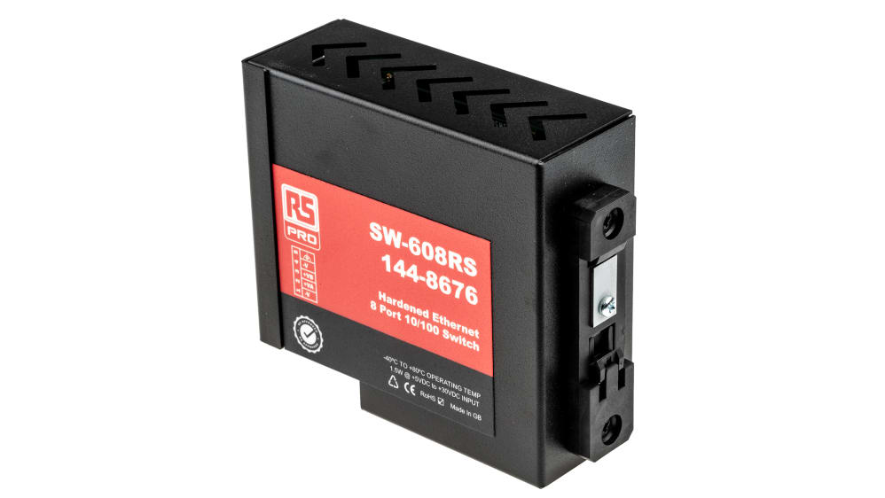 Switch Ethernet industriale RS PRO 8 porte RJ45, 10/100Mbit