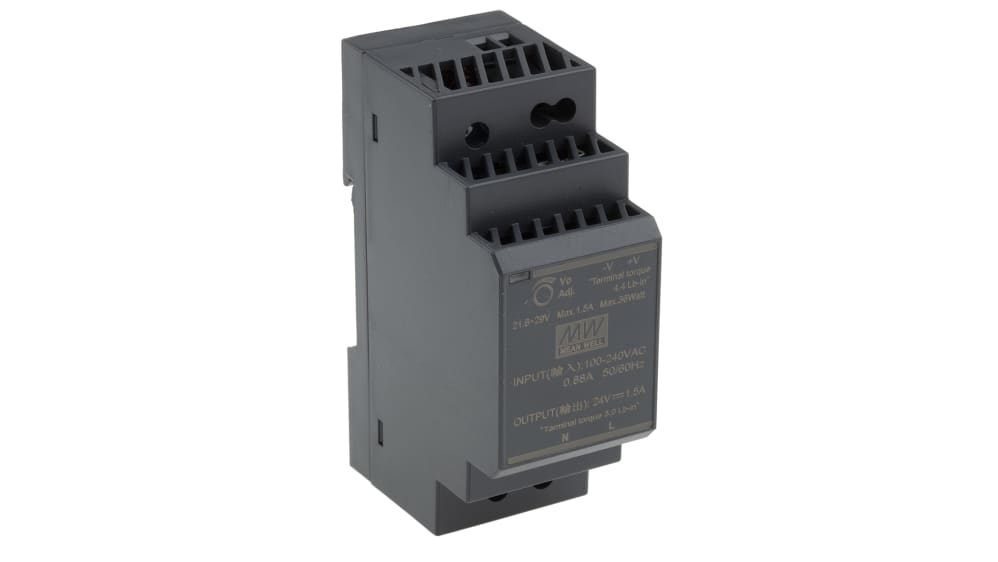 Alimentatore LED MeanWell HDR-15-24 – 24V 15W Su Guida DIN – Driver Professionale IP20 - Foto 5