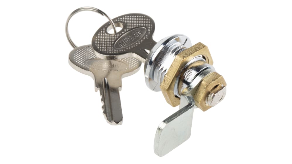 RS PRO 家具用鍵, キャビネット キーシリンダ 亜鉛ダイキャスト キー