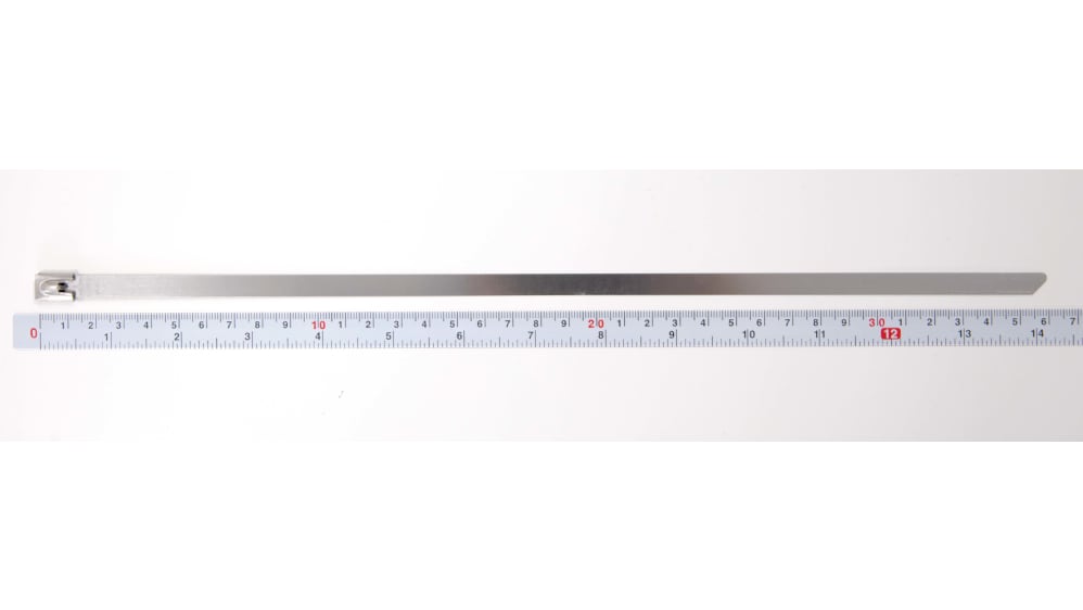 RS PRO Edelstahl Kabelbinder Tintenrollerspitze Stahl 7,9 mm x 360mm