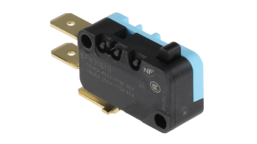83161338 | Crouzet Mikroschalter Stößel-Betätiger Flachstecker, 20 