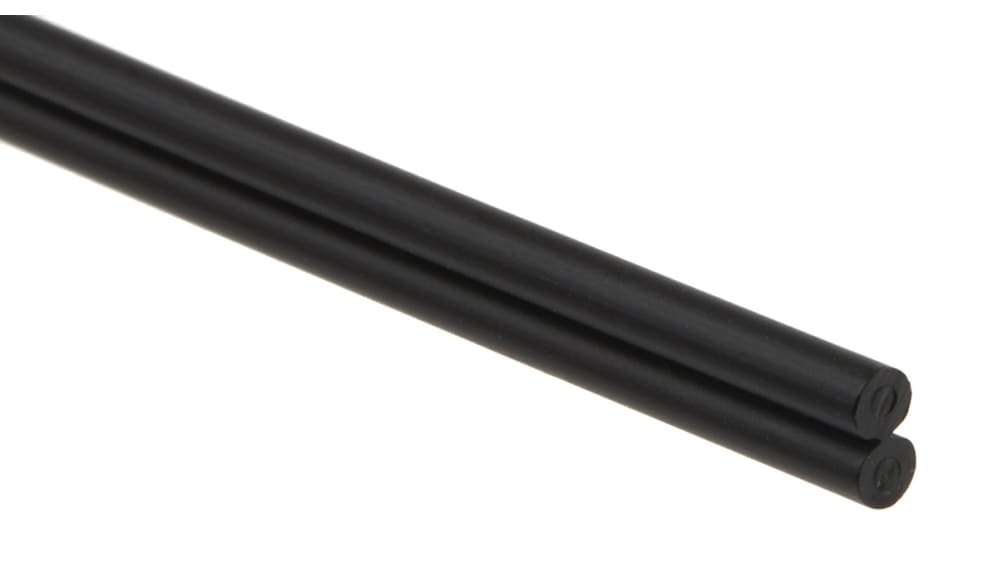 RS PRO 光ファイバーケーブル 980 μm, 2 m, 2芯, 黒 ポリエチレン | RS
