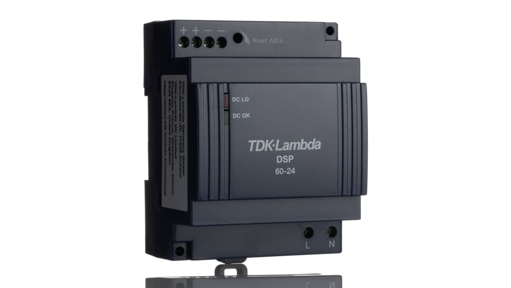 Lambda DSP Switch-Mode DIN-Schienen Netzteil 60W, 90 → 264V ac, 24V dc /  2.5A