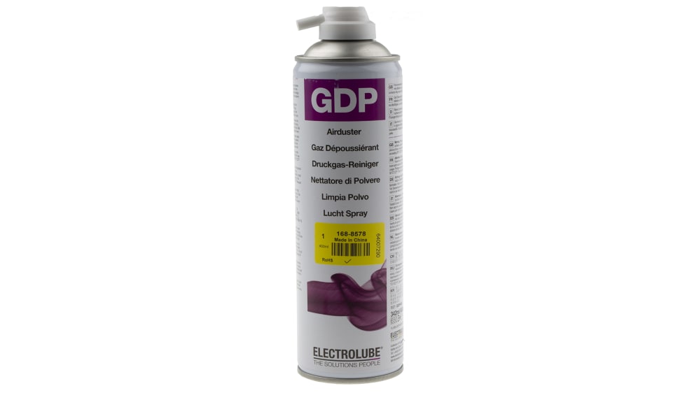 Bomboletta ad aria compressa Electrolube GDP da 400g/342ml