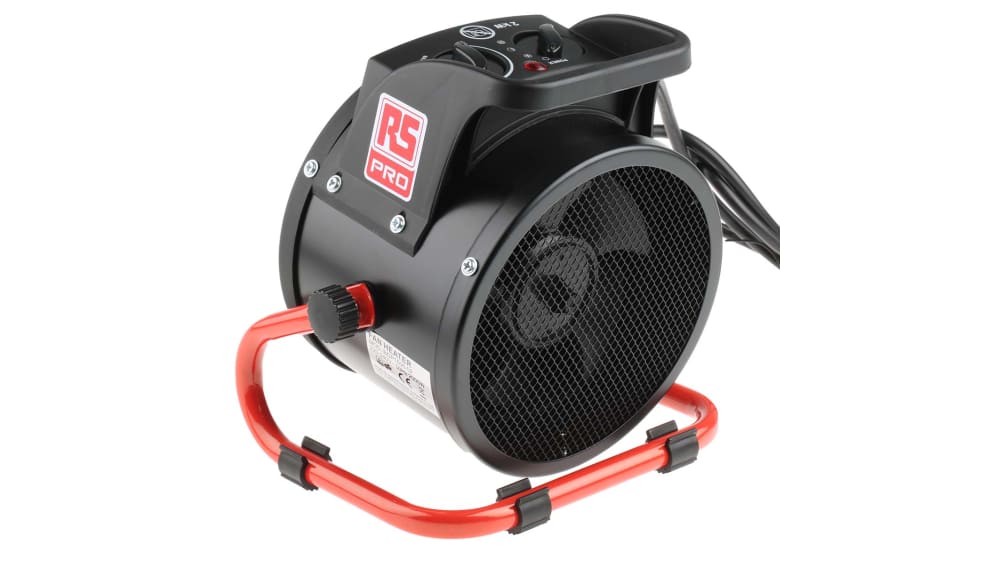 RS PRO 2kW Fan Fan Heater, Floor Mounted, Type G - British 3-pin | RS