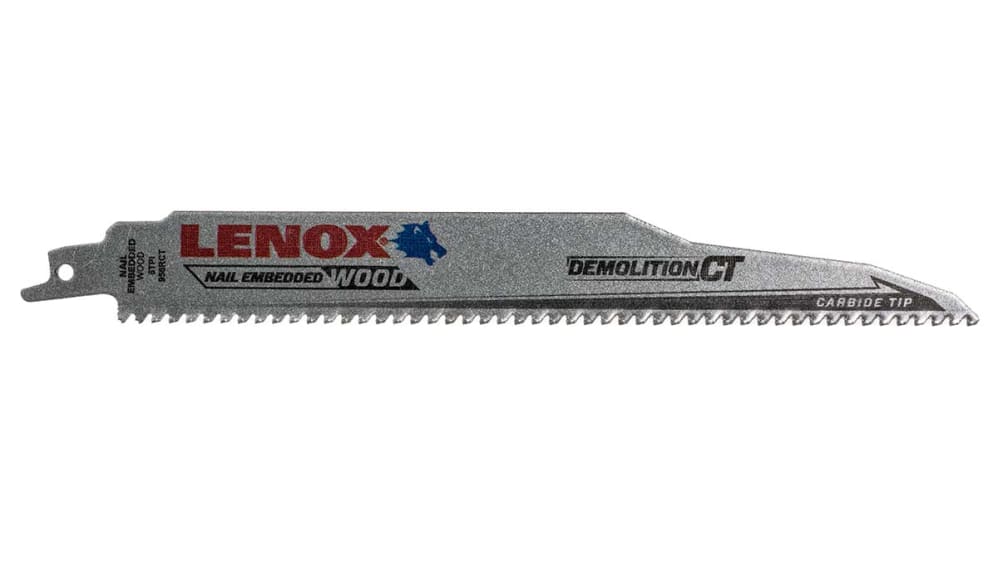 Lenox レシプロソー替刃, カット長さ229mm, 6歯, カーバイド先端