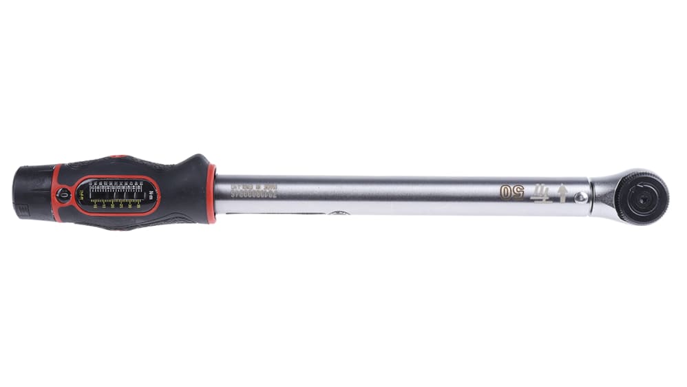 13841 | Norbar Torque Tools Ratchet Torque Wrench, 3/8 in Drive, 10 → 50Nm | RS