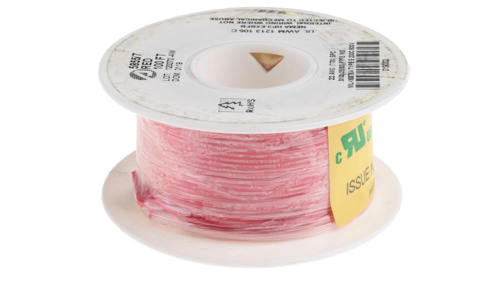 5855/7 RD005  Alpha Wire Premium Series Red 0.35 mm² Hook Up Wire