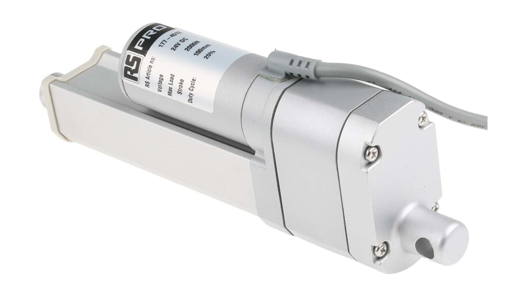 RS PRO  Actuador lineal eléctrico RS PRO, 12V dc, 500N, 14.6mm/s